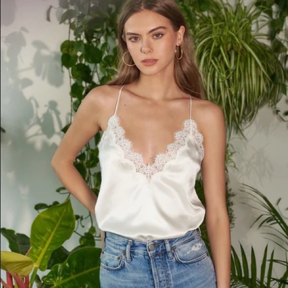 Cami NYC Tops - NWT Cami nyc RACER CHARMEUSE CAMI WHITE